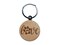 Love Script Paw Print with Heart Dog Cat Engraved Wood Round Keychain Tag Charm